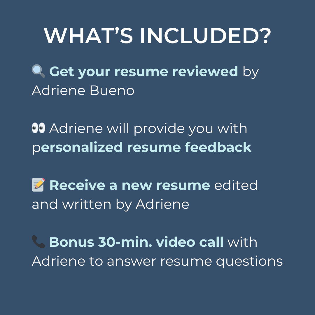 Resume Review + Edits