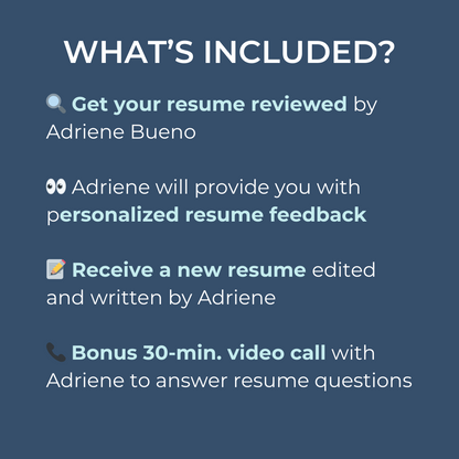 Resume Review + Edits