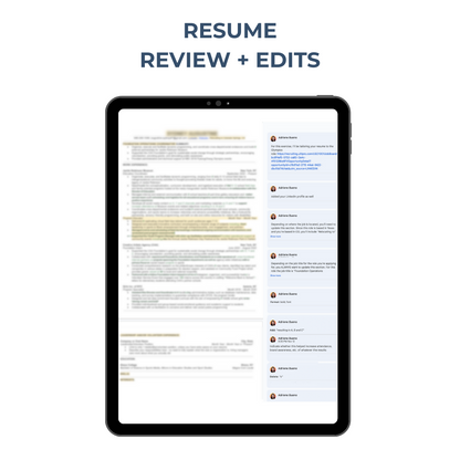 Resume Review + Edits