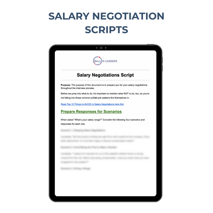 Salary Negotiation Strategy