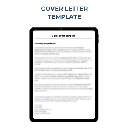 Cover Letter Blueprint