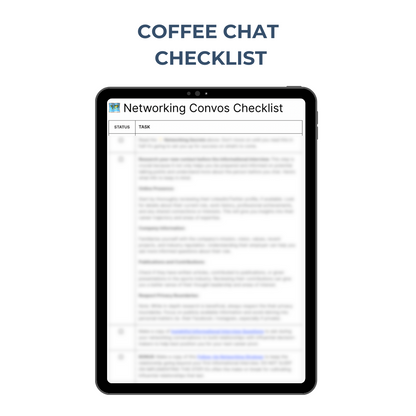Coffee Chat Cheatsheet